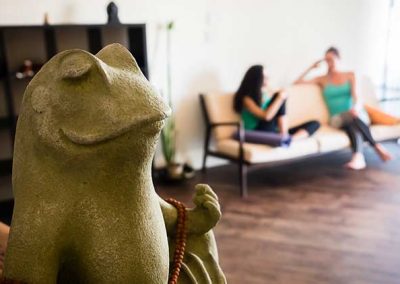 Laughing Frog Yoga Studio Statue
